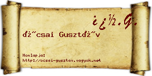 Ócsai Gusztáv névjegykártya