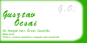 gusztav ocsai business card