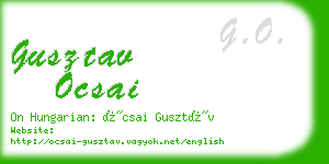 gusztav ocsai business card